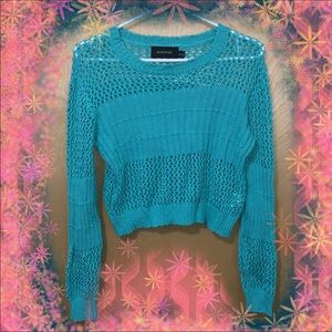 Teal Cropped Sweater